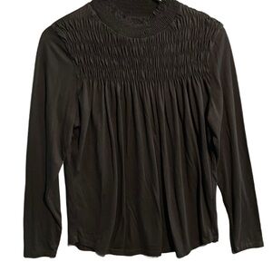 Sundance Black Smocked Blouse